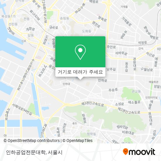 인하공업전문대학 지도