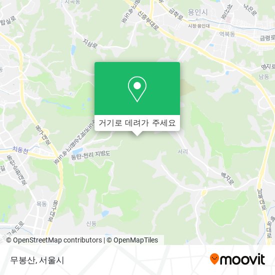 무봉산 지도