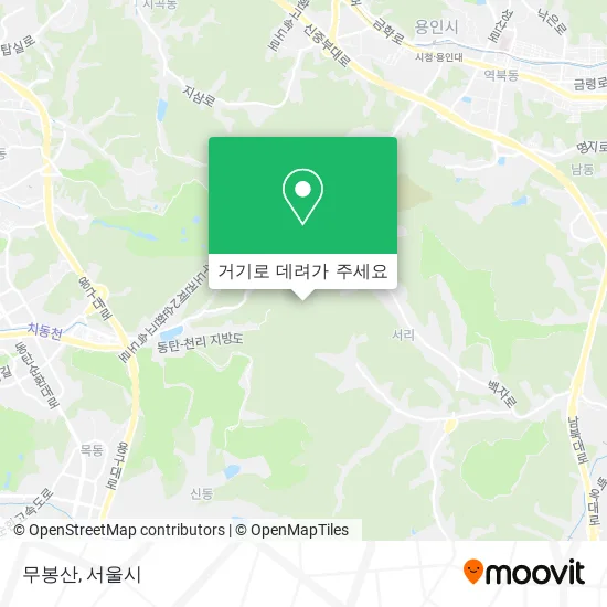무봉산 지도