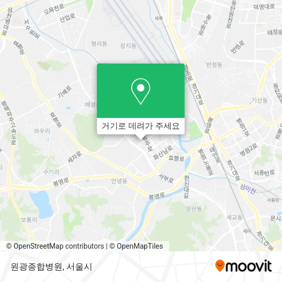 원광종합병원 지도