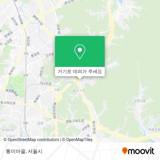 통미마을 지도