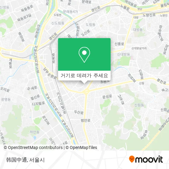 韩国中通 지도