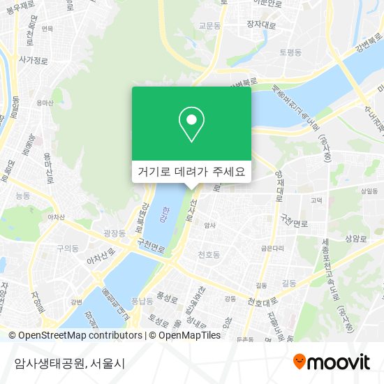암사생태공원 지도
