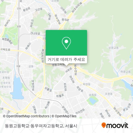 동원고등학교·동우여자고등학교 지도