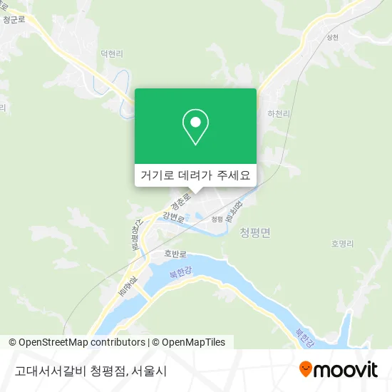 고대서서갈비 청평점 지도