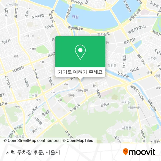 세텍 주차장 후문 지도