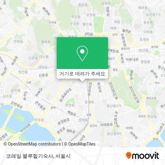 코레일 블루힐기숙사 지도