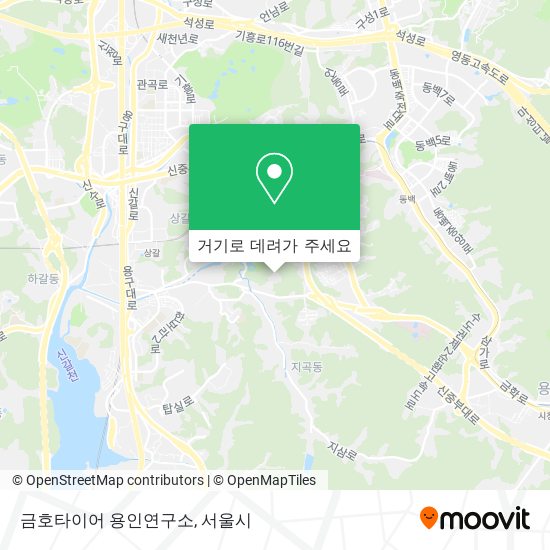 금호타이어 용인연구소 지도