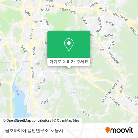 금호타이어 용인연구소 지도