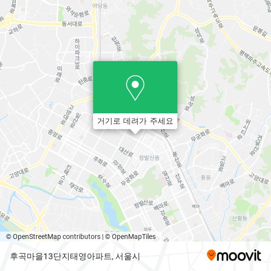 후곡마을13단지태영아파트 지도