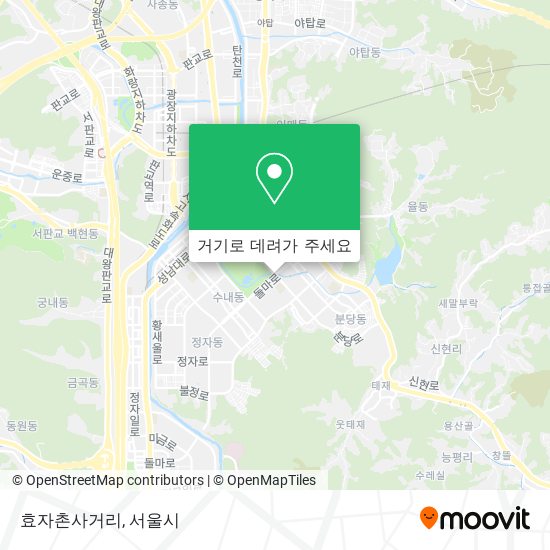 효자촌사거리 지도