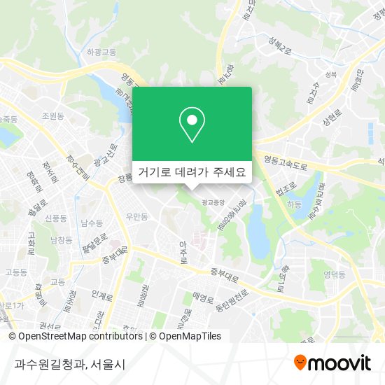 과수원길청과 지도