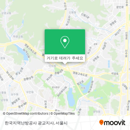 한국지역난방공사 광교지사 지도