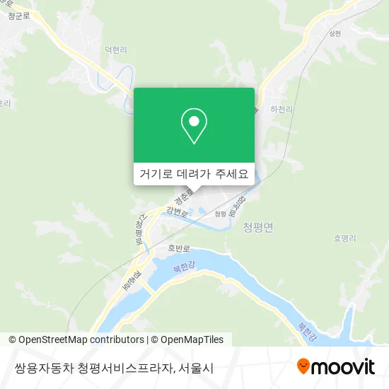 쌍용자동차 청평서비스프라자 지도