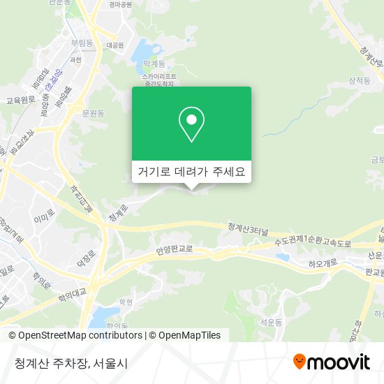 청계산 주차장 지도