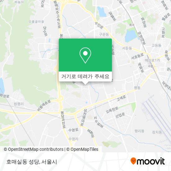 호매실동 성당 지도