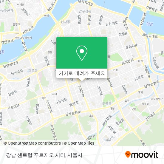 강남 센트럴 푸르지오 시티 지도