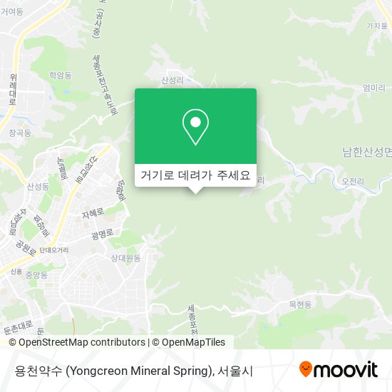 용천약수 (Yongcreon Mineral Spring) 지도