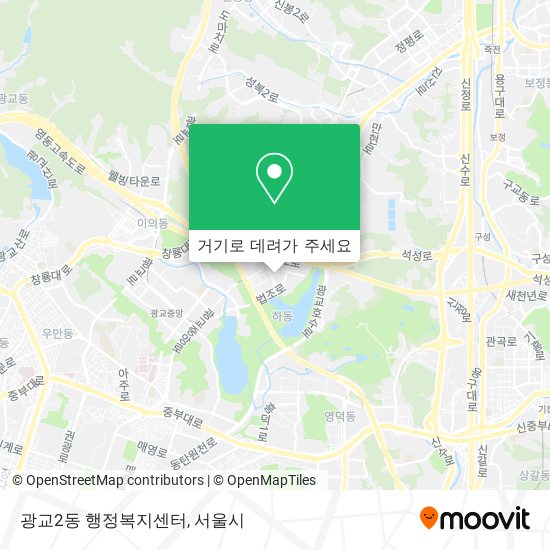 광교2동 행정복지센터 지도