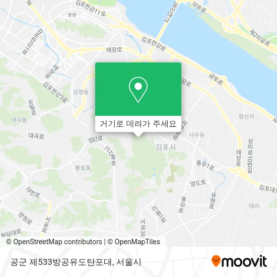 공군 제533방공유도탄포대 지도