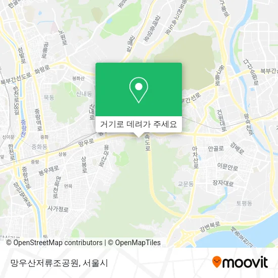 망우산저류조공원 지도