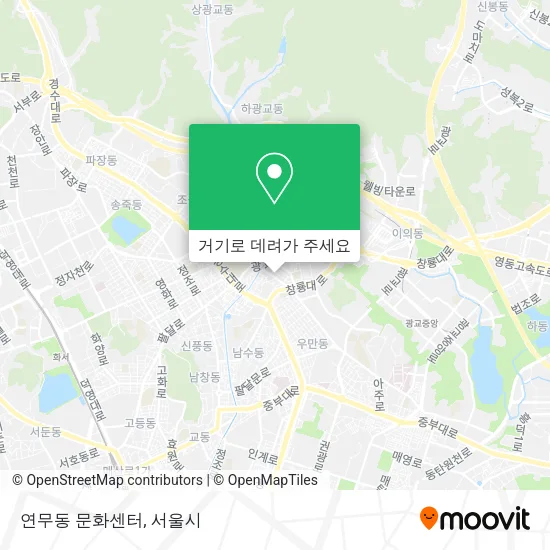 연무동 문화센터 지도