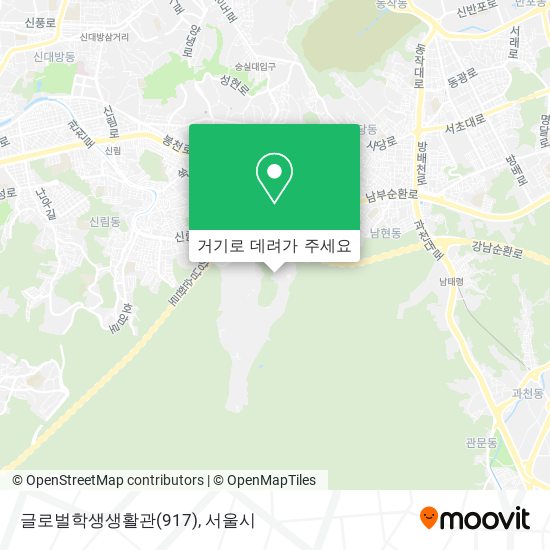 글로벌학생생활관(917) 지도