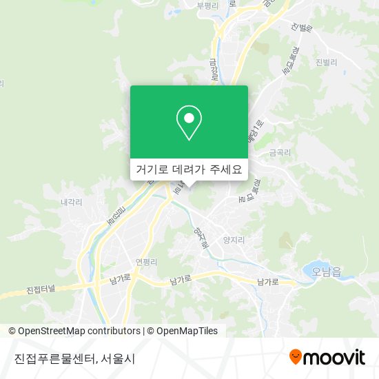 진접푸른물센터 지도