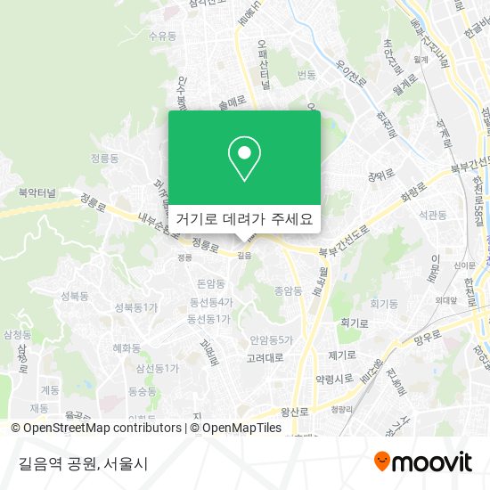 길음역 공원 지도