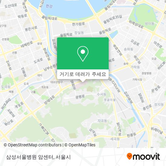 삼성서울병원 암센터 지도