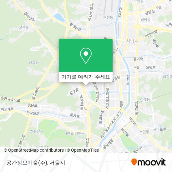 공간정보기술(주) 지도
