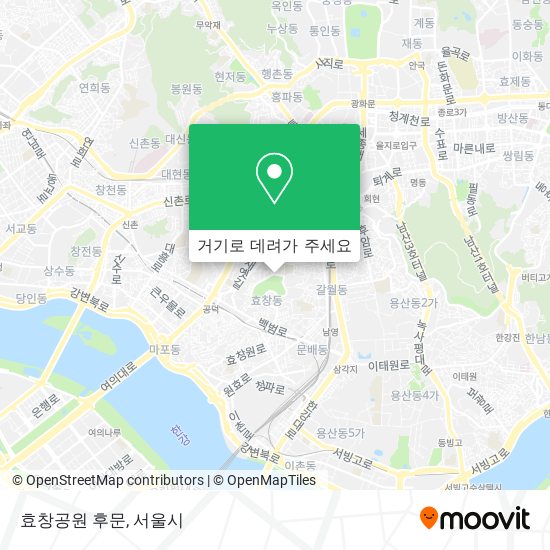 효창공원 후문 지도