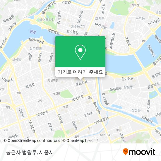 봉은사 법왕루 지도