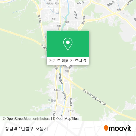 장암역 1번출구 지도