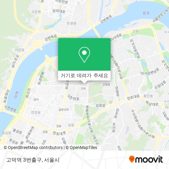 고덕역 3번출구 지도