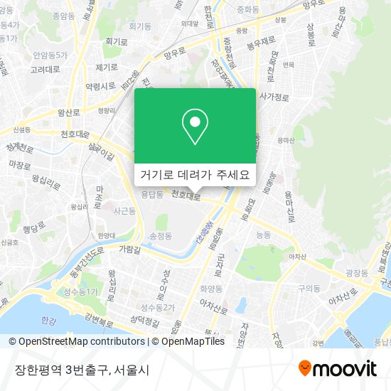 장한평역 3번출구 지도