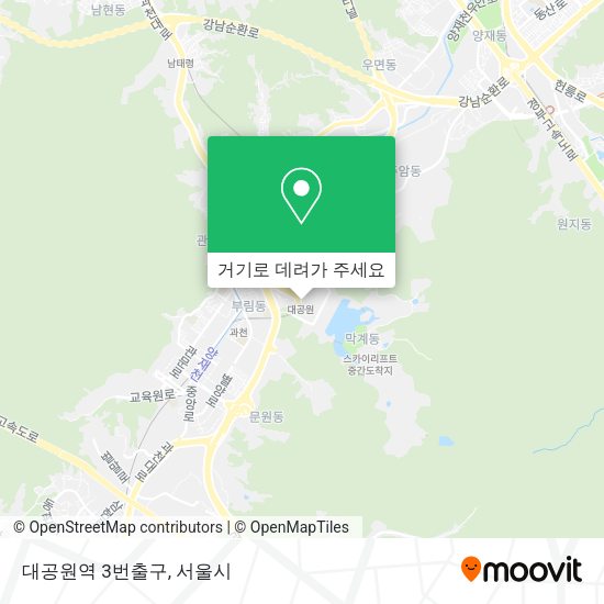 대공원역 3번출구 지도