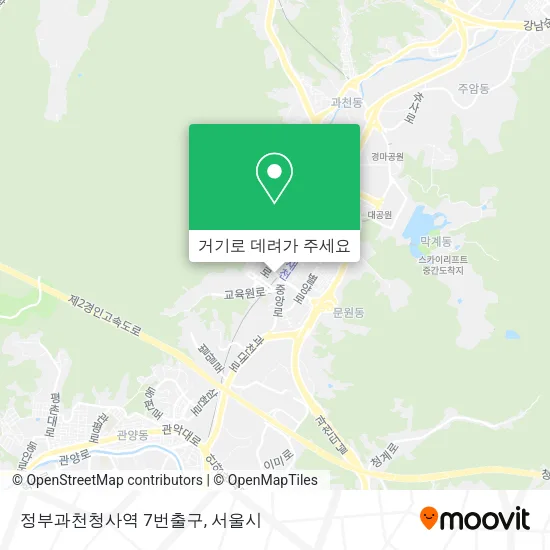 정부과천청사역 7번출구 지도