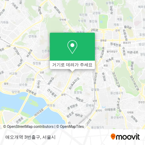 애오개역 3번출구 지도