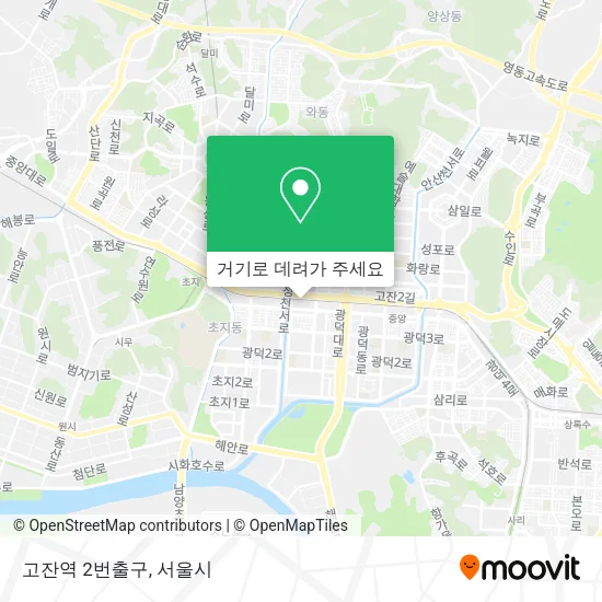고잔역 2번출구 지도