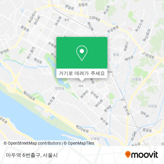 마두역 6번출구 지도