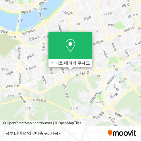남부터미널역 3번출구 지도