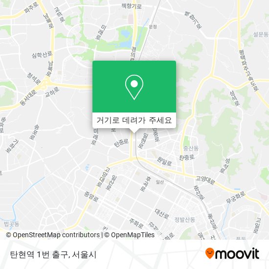 탄현역 1번 출구 지도