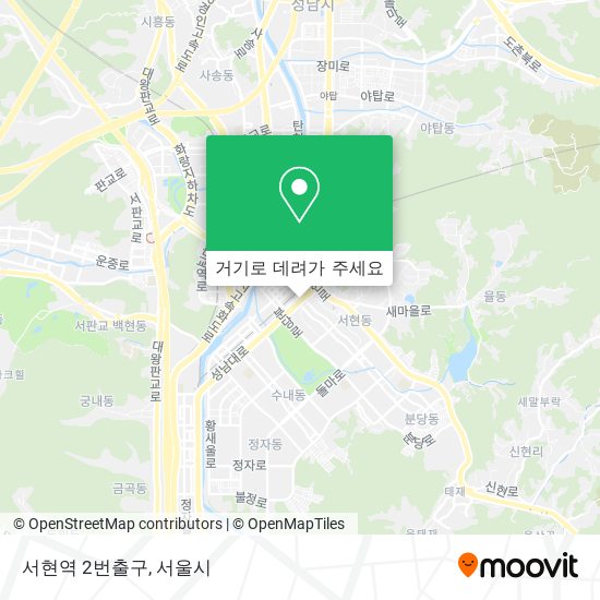 서현역 2번출구 지도