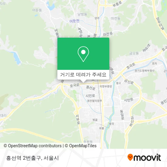 흥선역 2번출구 지도