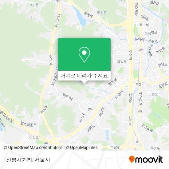 신봉사거리 지도