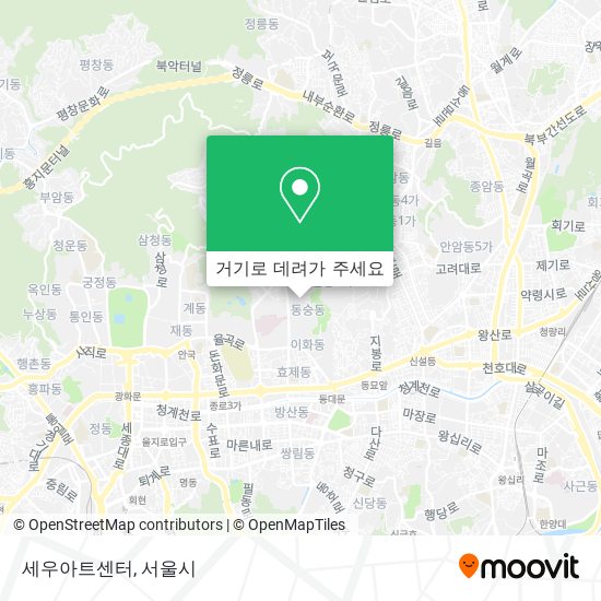 세우아트센터 지도