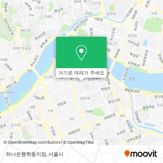 하나은행학동지점 지도