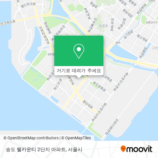 송도 웰카운티 2단지 아파트 지도