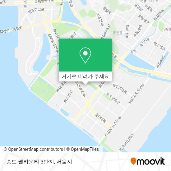 송도 웰카운티 3단지 지도